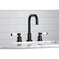 thumbnail image 3 of Kingston Brass FSC8935DPL Paris Two-Handle 3-Hole Deck Mount Widespread Bathroom Faucet with Brass Pop-Up in Oil Rubbed Bronze, 3 of 7