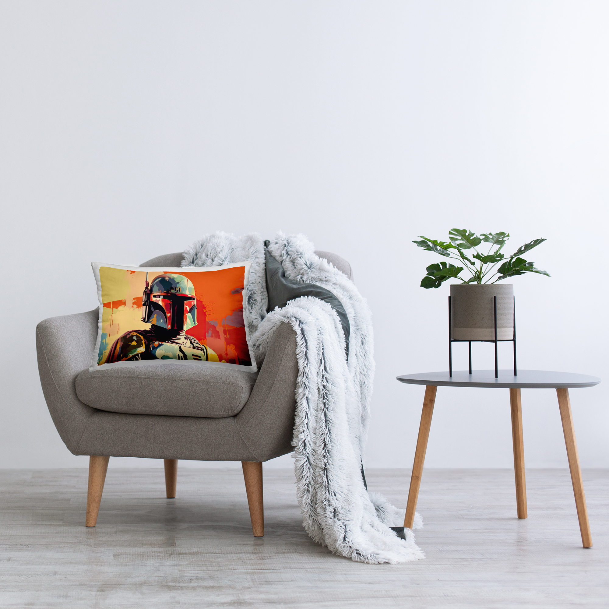 Stupell Industries Modern Pop Sci-Fi Character Decorative Printed Throw Pillow, 14 x 20