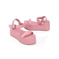 thumbnail image 3 of READYSALTED Women's Open Toe Cute Platform Wedge Ankle Strap Sandals(Pink,Size 7), 3 of 5