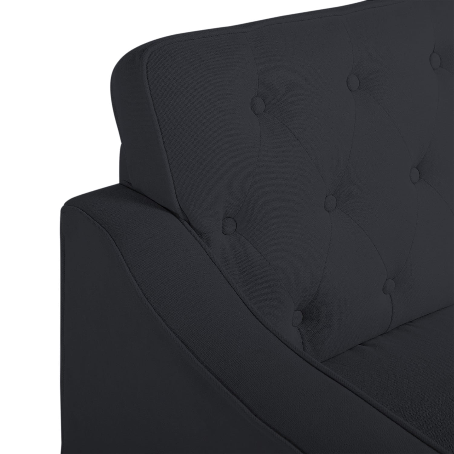 Kadyn 77.2" Fabric Sofa, Upholstered Lounge Couch with Square Arm, Modern Fabric Couch for Living Room, Black Kadyn 77.2" Fabric Sofa, Upholstered Lounge Couch with Square Arm, Modern Fabric Couch for Living Room, Black