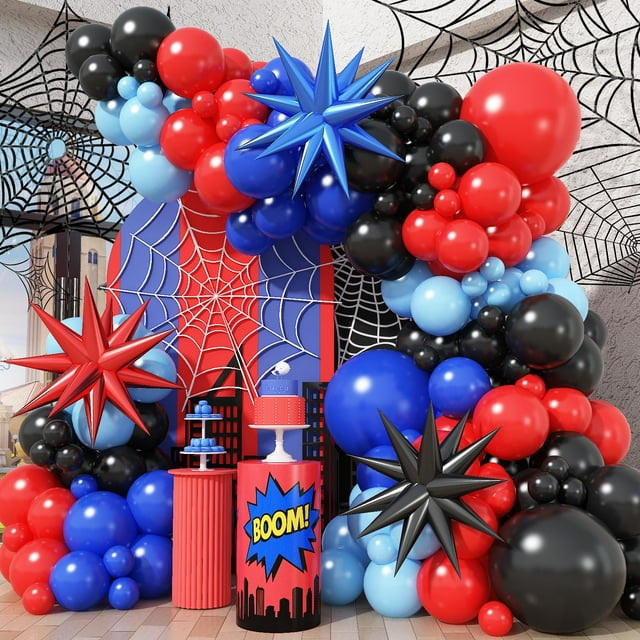 Juego de guirnaldas con forma de arco con forma de globo, diseño de araña Haolongfa, 106 unidades