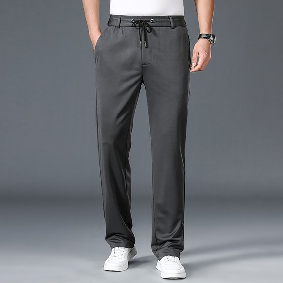 Men’s Sweat Pants Elastic Waist Straight Leg Sweatpants Jogger Running Pants Mens Athletic Sweatpants