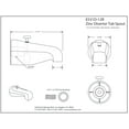thumbnail image 4 of Westbrass E531D-12R-62 5-1/4" Rear Diverter Tub Spout with 1/2" or 3/4" IPS Rear Connection, Matte Black, 4 of 5