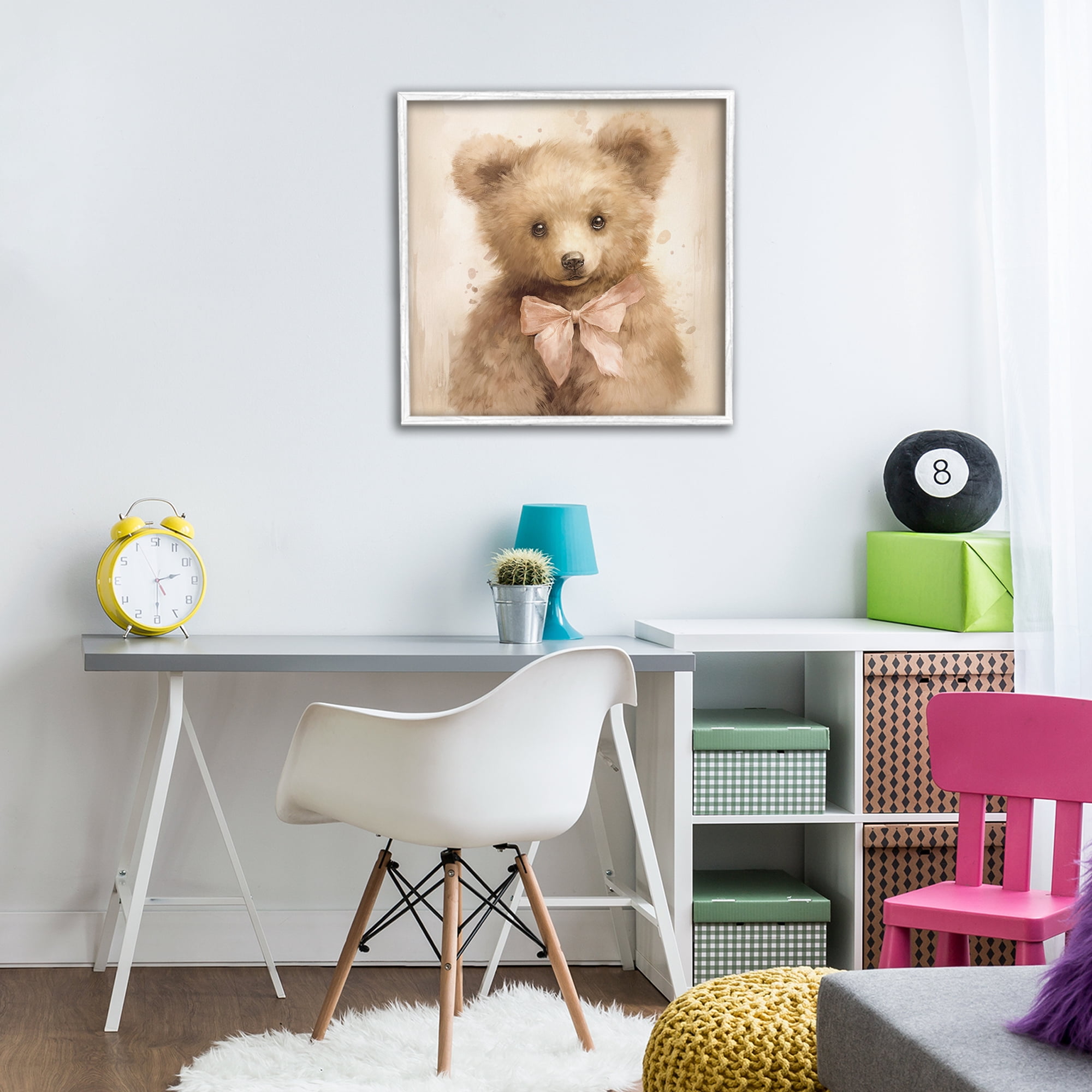Stupell Industries Little Baby Bear White Framed Giclee Art, design by Tina LeCour