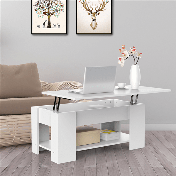 Yaheetech Lift Up Top Coffee Table with Storage & Shelf Modern