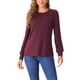 thumbnail image 1 of Camiseta básica de algodón INSPIRE CHIC para mujer con cuello redondo y manga larga, camiseta suave para capas, 1 of 6
