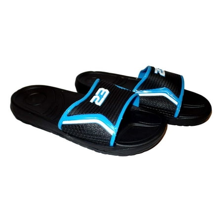 Image of 101 BEACH Mens #23 Slide Water Sandals Mens 7 M Black/Blue