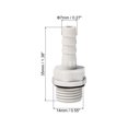 thumbnail image 2 of Uxcell Hose Barb Fitting 7mm Barbed G1/4 Male Thread, 8 Pack Pipe Connector, Grey, 2 of 6