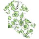 thumbnail image 5 of Odeerbi 2-12 Años Niños Niñas Verano St. Patrick'S Day Pijama de Satén Con Solapa de Muesca Conjunto de Pantalones Cortos Ropa de Dormir Conjuntos de Pijama, 5 of 5