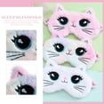 thumbnail image 4 of Máscara de ojos de peluche para dormir con dibujos de gato para niños, 4 of 7