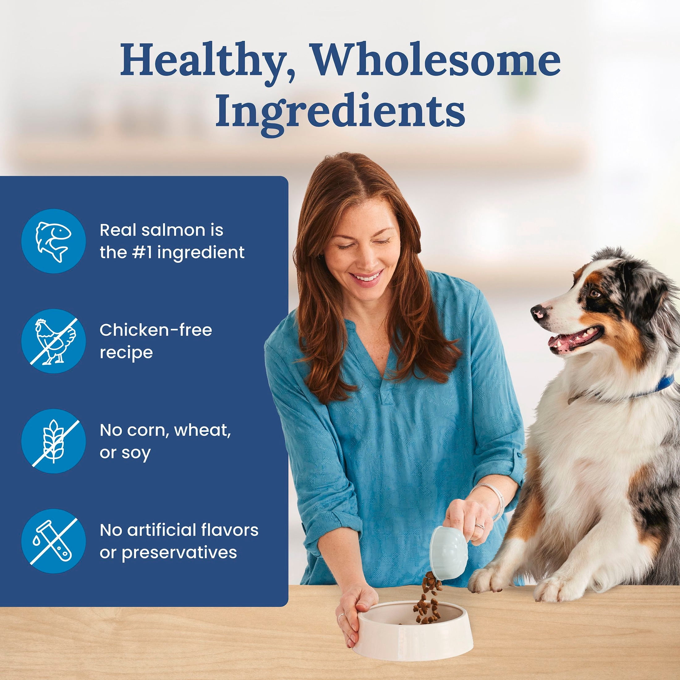 Blue Buffalo Life Protection Formula, Natural Adult Dry Dog Food, Salmon, 24lb