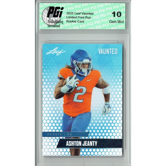 Ashton Jeanty 2025 Leaf Vaunted #V-01 Only 5k Made Rookie Card PGI 10