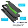 thumbnail image 2 of Takfox For Samsung Galaxy A13(5G)Phone Case Heavy Duty Shockproof Rugged Cover Hard Plastic & Soft Silicone Dual Layer Protective Bumper Phone Case for Galaxy A13(5G),Green, 2 of 7