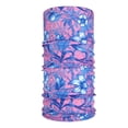 thumbnail image 2 of Qarigey Calentador de polainas para el cuello, pasamontañas, Bandana sin costuras, bufandas a prueba de polvo, pañuelo para la cabeza, Accesorio para el cabello flor rosa azul, 2 of 6