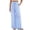 693#Light Blue, variant on High Waisted Wide Leg Palazzo Trousers Women Soft Striped Elastic Waist Loose Fit Casual Daily Travel Lounge Pants With Convenient Pockets Light Blue 2XL