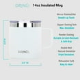 thumbnail image 5 of Drinco 14-Ounce Double-Wall Vacuum-Sealed Stainless Steel Coffee Mug, Artic White, 5 of 5