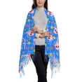 thumbnail image 2 of Xecao Tropical Jellyfishes Pattern Womens Winter Scarf Fall Scarf Oversized Large Scarf for Women Warm Shawl Wrap, 2 of 8