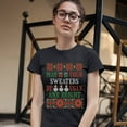 thumbnail image 3 of Tee Hunt May Your Sweaters Be Ugly and Bright T-Shirt Christmas Snowmen Women's T-Shirt Tee, Black, Large, 3 of 5