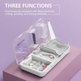 thumbnail image 4 of Pill Crusher Cutter Splitter, SOATUTO 3 in 1 Multi-Functional Pill Cutter Crusher, Portable Travel Purse Pill Box Case Holder, Medicine Grinder Container for Cutting Vitamin Tablet - White, 4 of 10