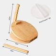 thumbnail image 3 of Prensa de Tortillas de Madera Prensa de Tortillas de Madera de 10 Pulgadas, con Rodillo y 50 Piezas de Papel Pergamino, para Hacer en Casa, 3 of 5
