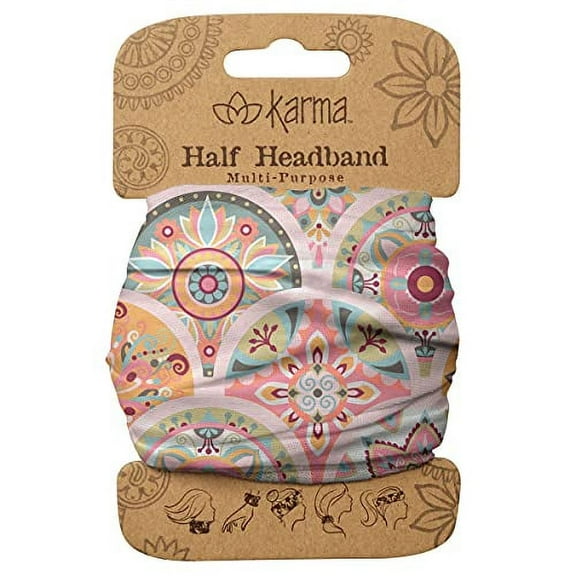 Karma Gifts Half Headband, Pink Medallion
