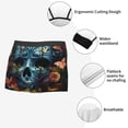 thumbnail image 3 of Gukieu Butterfly Flower Skull A Print Men's Boxer Briefs, High Elastic Moisture Wicking Boxer Briefs Underwear-Small, 3 of 5