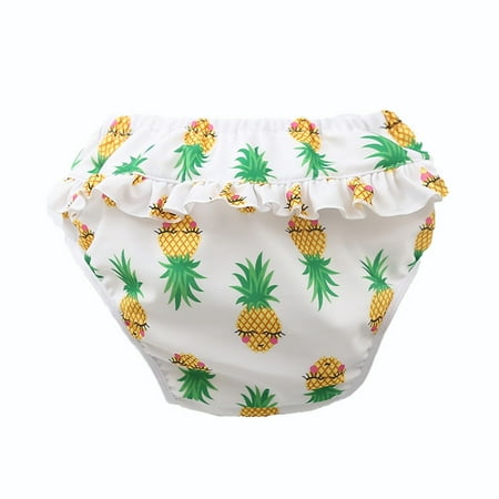 Lkhaha Kids Swimsuit for Girls Leak Proof Reusable Swimming Pants Young Boys Can Be Adjusted Sun Proction Training Swimwear F 1-2 Years