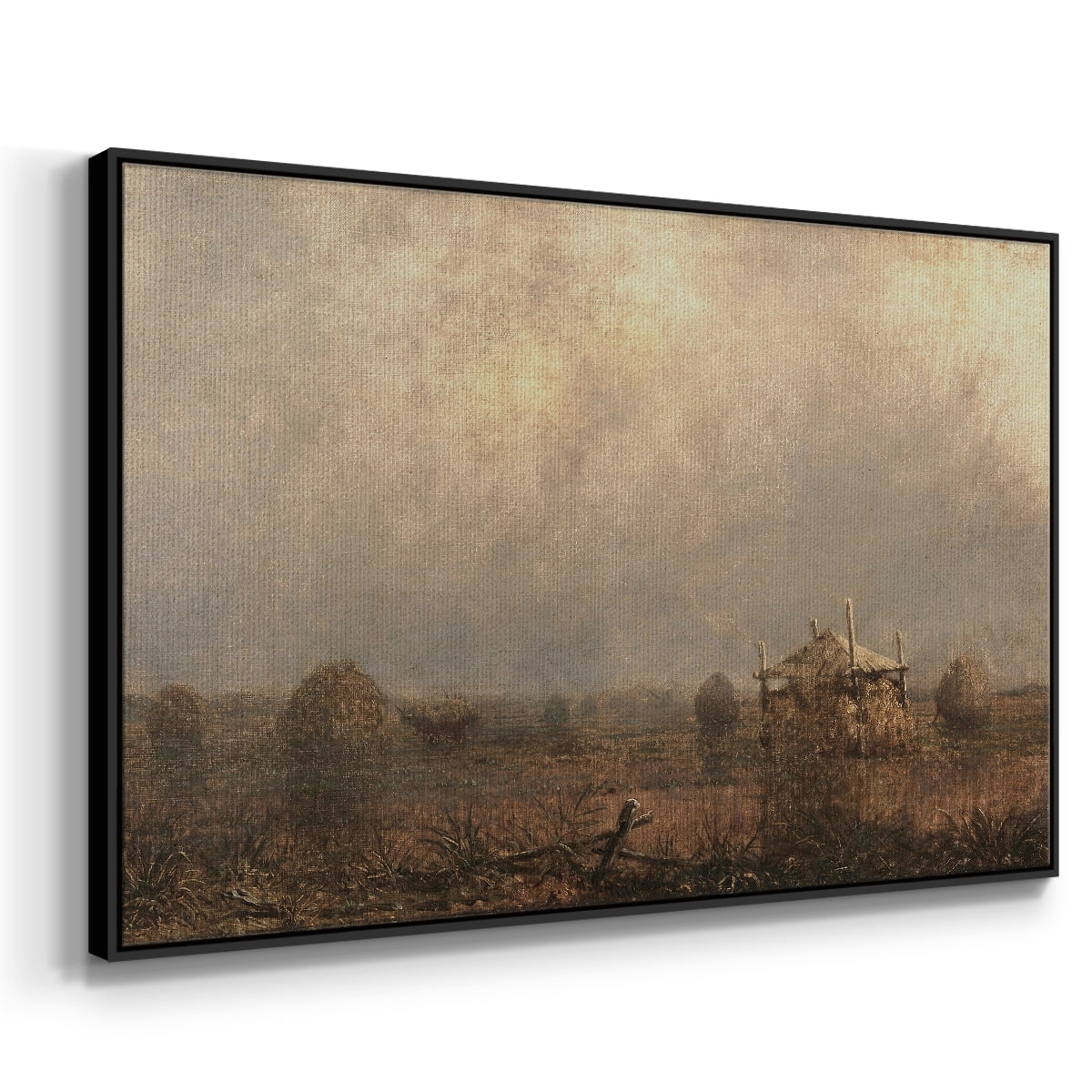 Vintage Landscape-CCCV By Wexford Home Framed in Black Wood Gallery Wrapped Canvas 27 in. x 41 in.