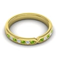 thumbnail image 3 of Diamond-Capitals 0.30 Carat Round Cut Natural Diamond Peridot Gemstone Fine Engagement Eternity Band for Bride Solid 18K Yellow Gold Size 10.5, 3 of 8