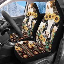 Uorisanigo Car Seat Covers, High Back Auto Front Seat Covers,Washable Interior Accessories Southwest Aztec Cow Bucket Seats Cover, Universal Fit for Most Cars, SUVs,Trucks, 2 Pack