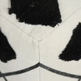thumbnail image 2 of Laddha Home Designs 18" Black and White Diamond Directional Square Pouf Ottoman, 2 of 9