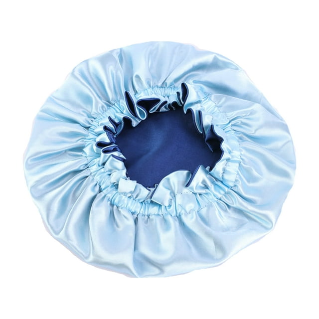 Qarigey multifuncional del satén del bebé del poliéster para el del pelo del satén de los niños del sueño de las buenas noches S Accesorio para el cabello azul claro