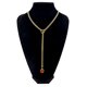 thumbnail image 1 of Collar de Cadena de Oro en Forma de Corazón Anillo Tórico Ajustable Titanio Acero Punk Cubano Collar Largo, K Chapado en Oro, 1 of 4