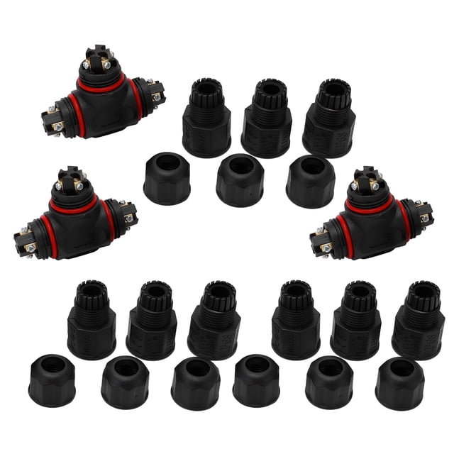 Conector de Cable de 3 vías resistente al agua, caja de conexiones de 4 núcleos, conector de Cable eléctrico IP68 impermeable para exteriores, 3 uds.