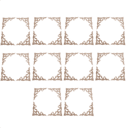 

40Pcs/Set Wood Carved Corner Onlay Applique Unpainted Frame Cupboard Cabinet Decal for Decoration 15cm