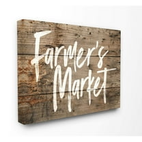 Stupell Farmer's Market Distress Wood Look Stretched Canvas Wall Art 24 x 30