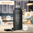 thumbnail image 2 of Christian Art Gifts Large Stainless Steel Double Wall Vacuum Sealed Insulated Water Bottle for Men & Women: For God So Loved - John 3:16 Inspirational Bible Verse, Leak/Spill Proof, Black, 32 oz., 2 of 7