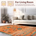 thumbnail image 2 of ODIKA 5'x7' Machine Washable Non-Slip Area Rug, Radiant Earth Tones Abstract Design High Traffic Rug, Orange, 32894, 2 of 7