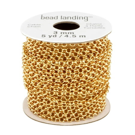 UPC: 0195158758696 | 5yd. Gold Cable Chain by Bead Landing™