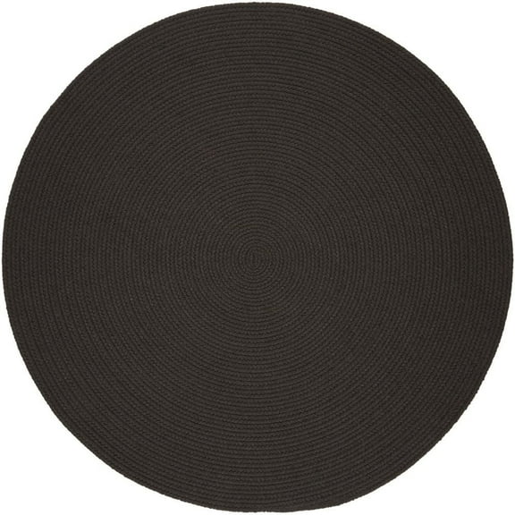 Rhody Rug Solid 4' Round Rug Brown Velvet