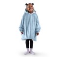 thumbnail image 1 of Bare Home Plush Sherpa Wearable Blanket - Fluffy & Soft - Lightweight - Youth, Light Blue, 1 of 7
