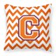 thumbnail image 1 of "Treasures CJ1062-CPW1414 Letra C Chevron naranja y almohada decorativa de tela Regalia, 14" H x 14" W, multicolor" Caroline's Treasures CJ1062-CPW1414, 1 of 1