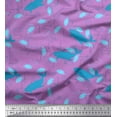thumbnail image 1 of Soimoi Poly Georgette Fabric Fishing Hook,Fish & Whale Ocean Fabric Prints by Yard 42 Inch Wide, 1 of 3