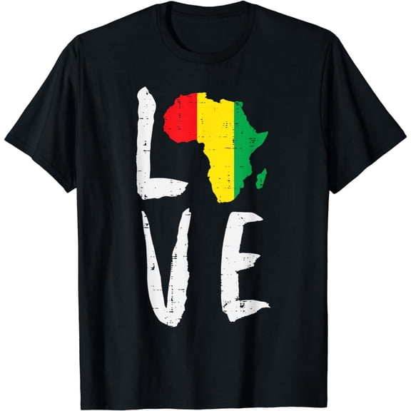 Love Africa Black History Month African American Men Women T-Shirt