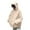 A-Beige731, variant on Womens Hoodies Winter Cute Fuzzy Bear Ear Hooded Full Zip Hooded Sweatshirts Loose Winter Cozy Open Front Outerwear