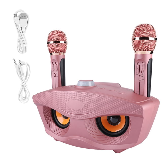 Altavoz Karaoke Inalámbrico Bluetooth Sincero con 2 Micrófonos Radio FM Oro Rosa