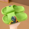 thumbnail image 2 of TOWED22 Kids Slide Sandals EVA Cloud Slippers Open Toe Soft Slides Lightweight Non-slip Unisex Children Cozy Summer Flip Flop Shoes(Green,13), 2 of 5
