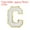 Golden White C, variant on Chenille Letters C Patches 4-1/2 Inch Iron on Letters C Patches Golden Glitter for Clothing, Pack of 3(White)