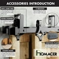 thumbnail image 4 of Homacer Black Rustic Double Track U-Shape Bypass Sliding Barn Door Hardware Kit, for Two/Double Doors, 11ft Long Flat Track, Diamond Design Roller, Heavy Duty, for Interior & Exterior Use, 4 of 6