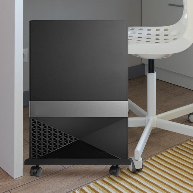 SEWACC Support Robuste et CPU avec Roulettes Support Mobile en Acier Inoxydable pour Espace de Travail à Domicile 1Pcs Rentrée Scolaire